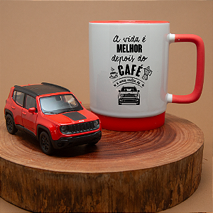 Kit Jeep Renegade 1:36 + Caneca – Aventura e Estilo na Sua Coleção