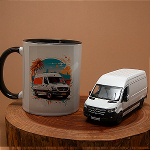 Kit Mercedes-Benz Sprinter Furgão – Miniatura + Caneca