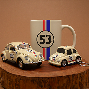 Kit Caneca, Miniatura e Chaveiro Herbie