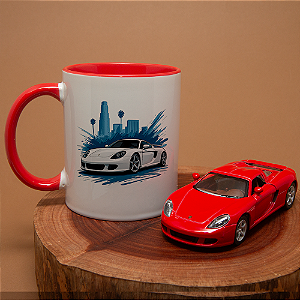 Kit Porsche Carrera GT – Miniatura Colecionável + Caneca Personalizada