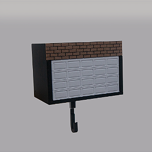 Porta-chaves Garagem 1:64 com Portão Funcional – Diorama Decorativo 3D