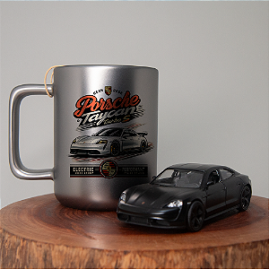 Kit Porsche Taycan + Caneca Temática