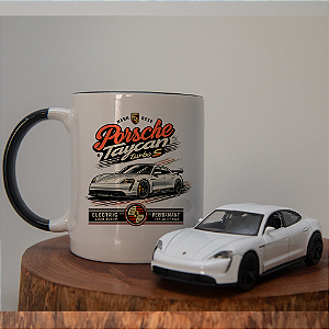 Kit Porsche Taycan + Caneca Temática