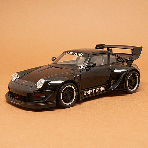 Miniatura Porsche 911 RWB 1:24 – Widebody Drift King com Aerofólio