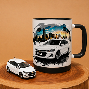 Kit Chevrolet Onix 2023 – Miniatura 1:64 + Caneca Personalizada Exclusiva