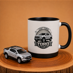 Kit Fiat Toro 2024 1:64 + Caneca Personalizada Exclusiva | Miniatura Colecionável