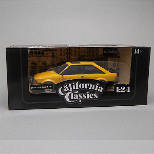 Miniatura Ford Escort XR3 1988 Amarelo 1/24