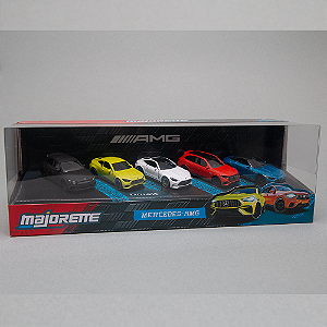 Miniaturas Majorette Giftpack Mercedes AMG 1/64 com 5 Carros
