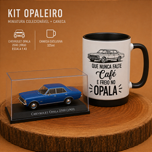 Kit Chevrolet Opala 2500 1969 1:43 + Caneca – Presente para Opaleiro