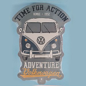 Placa em Metal Kombi Time for Action Adventure