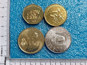 Tanzânia - Série de 4 moedas (entre 2008 e 2015)