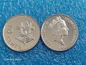 ILHAS SALOMÃO - 5 CENTS - DOLLAR - 1996