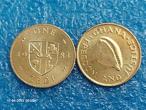 GHANA - MOEDA DE 1 CEDI - 1984