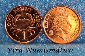 GUERNSEY - 1 PENNY - 4ºretrato de Elizabeth II - 1998