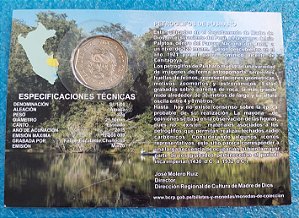 PERU - 1 NOVO SOL - 2015 - PETROGLIFOS DE PUSHARO - BLISTER ORIGINAL