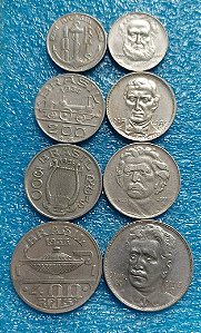 MOEDAS DE 100, 200, 300 E 400 RÉIS - 1936 A 1938 - ILUSTRES - CUPRONÍQUEL