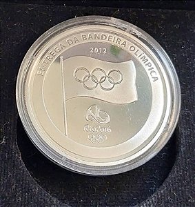 MOEDA 5 REAIS - 2012 - ENTREGA DA BANDEIRA - OLIMPÍADAS RIO 2016