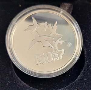 MOEDA 5 REAIS - JOGOS PANAMERICANOS - RIO 2007 - PRATA