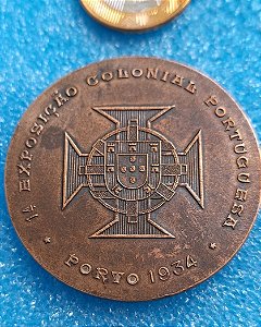 Medalha da 1ª Exposição Colonial Portuguesa, Porto 1934 - Bronze