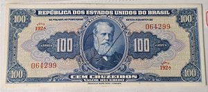 CÉDULAS DE 100, 200 E 500 CRUZEIROS - AUTOGRAFADAS E  CHANCELADAS - 1ª ESTAMPA