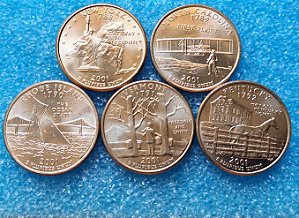 WASHINGTON QUARTERS - ESTADOS AMERICANOS 2001 DENVER (D) E PHILADELFIA (P)