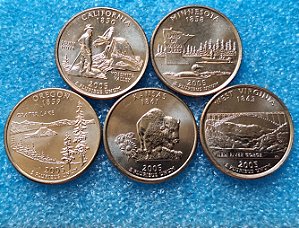 WASHINGTON QUARTERS - ESTADOS AMERICANOS 2005 DENVER (D) E PHILADELFIA (P)
