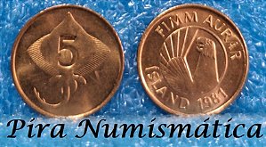 ISLÂNDIA - 5 AURAR - 1981