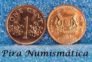 SINGAPURA - 1 CENT - 2001