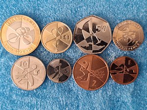 GIBRALTAR - CONJUNTO DE 8 MOEDAS 2019 - JOGOS DAS ILHAS