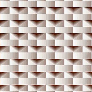 Papel de Parede Dimensões 3D Retângulo Marrom 4700