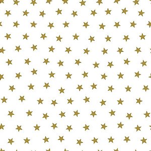 Papel de Parede Infantil Renascer Estrela pequena Dourada 6212