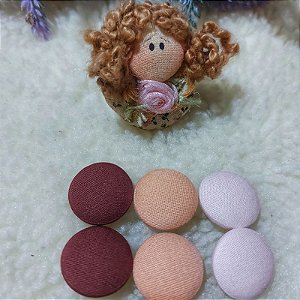 Botões  Forrados  pele de boneca 20mm