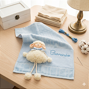 Toalhinha personalisada com ovelhinha