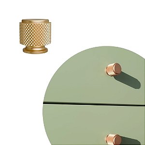 Puxador Zigrinato IL1580 - Dourado - Ponto -25MM