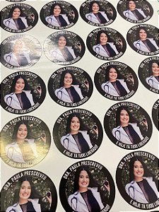 Adesivos Personalizados - Cartela com 40 unidades