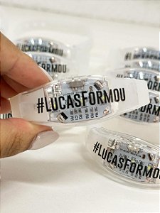 Pulseira de LED - Sensor de Música - Personalizada
