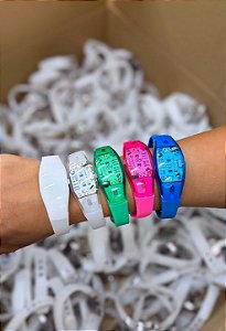 Kit de 100 unidades - Pulseira de LED Personalizada