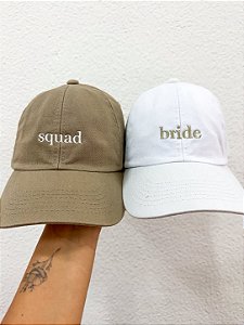 Pronta Entrega | Kit com 9 bonés ( 1 branco + 8 caqui) - Bride + Squad