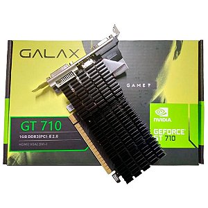 PLACA DE VIDEO 1 GB PCIEXP GT 710 71GGF4DC00WG 64BITS DDR3 GEFORCE GALAX BOX