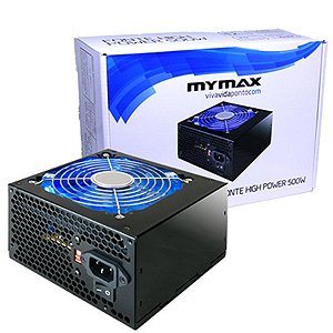FONTE ATX 500W 20/24 PINOS HIGH POWER MPSU/FP500 MYMAX BOX