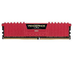 MEMORIA 4GB DDR4 2400 MHZ VENGEANCE LPX CMK4GX4M1A2400C14R VERMELHO CORSAIR BOX