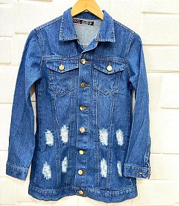 Maxi Jaqueta Jeans Escuro