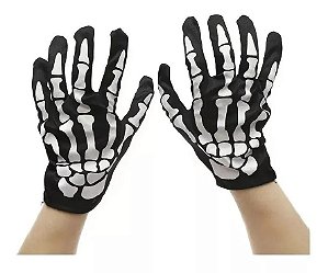 Luva Mão Esqueleto Caveira Halloween