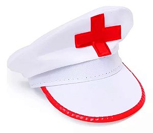 Chapéu Quepe Enfermeiro Branco Festa Fantasias