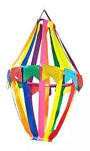 Balão Pequeno Decorativo Fitas Coloridas Festa Junina
