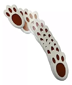 Kit 12 Pegadas Coelho 13 cm Páscoa Decorativo Papel