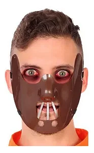 Máscara Maxilar Canibal Halloween Metade Rosto Adultos