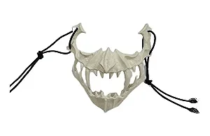 Máscara Maxilar Esqueleto Vampiro Festa Fantasia Branco