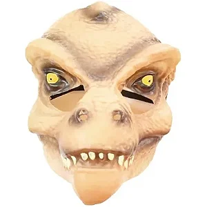 Mascara Dinossauro Monstruoso Bege Fantasia Halloween
