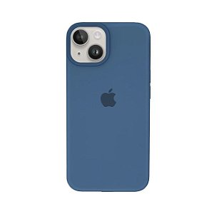 Capa Case Aveludada para iPhone 14 - Azul Marinho